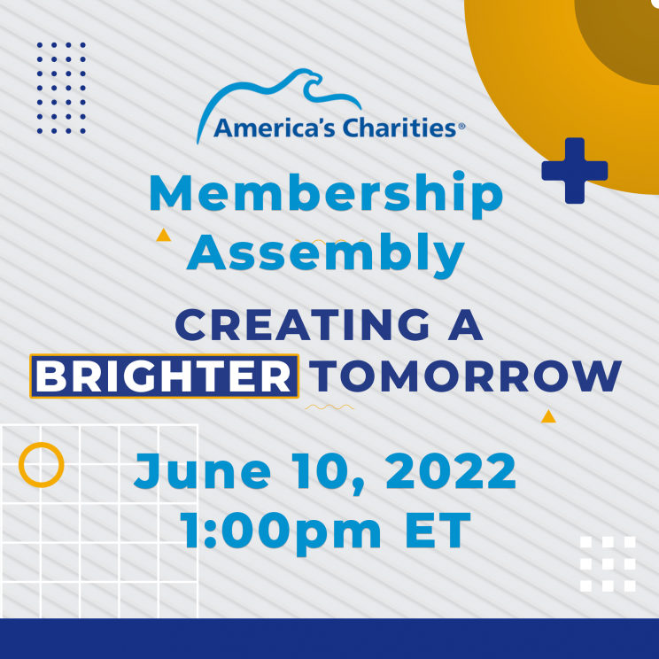 Register Now! Join America's Charities Online June 10th at 1pm EDT for our Annual Membership Assembly