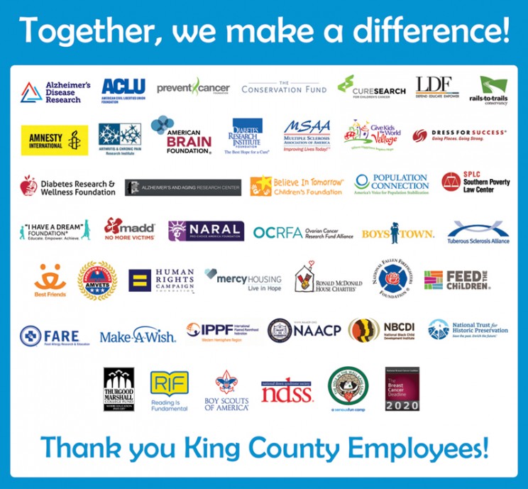King County Employee Giving Program - charities to support