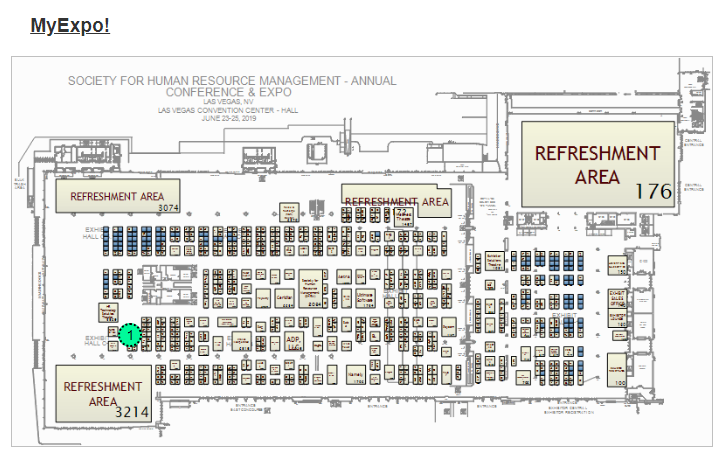 SHRM 2019 Expo Map - America's Charities booth #3423