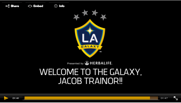 LA Galaxy Soccer Club Signs Wish Kid as Left Forward