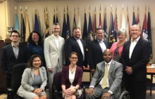 Executive leaders from AMVETS (American Veterans) and CareSource, an Ohio-based national nonprofit health plan met to discuss a collaborative effort to create access to health care for veterans. Pictured Top row L to R – Anthony Bellotti, Christine Kirkle