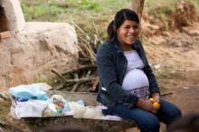 Pregnant woman in Bolivia