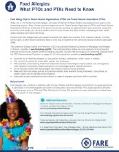 Food Allergy Tips for Parent-Teacher Organizations (PTOs) and Parent-Teacher Associations (PTAs)