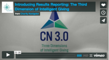 Charity Navigator Introduces Results Reporting: The Third Dimension of Intelligent Giving