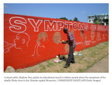 Symptoms of Ebola mural