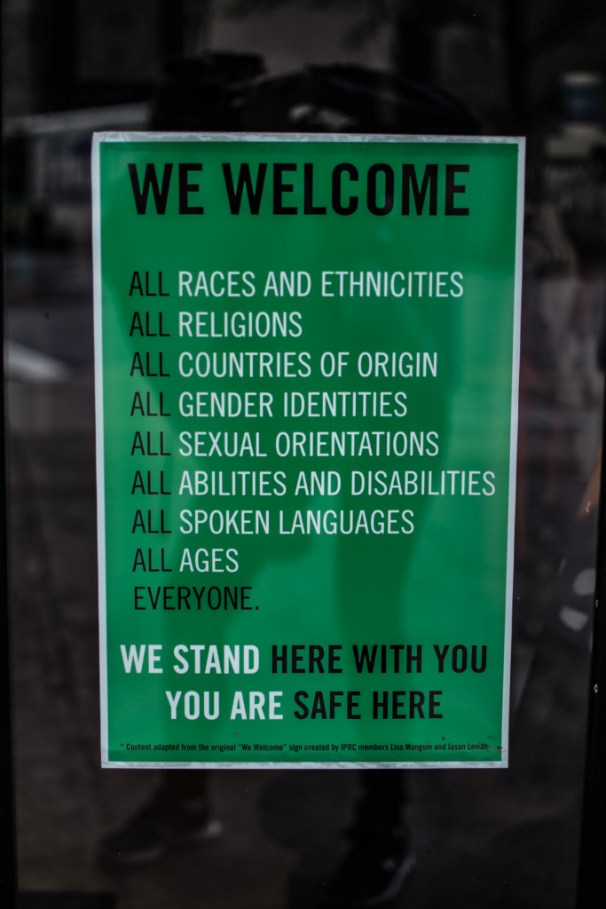 We Welcome Sign