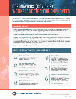 Workplace Tips for Employers and Employees (courtesy of The U.S. Chamber of Commerce and the U.S. Chamber of Commerce Foundation: